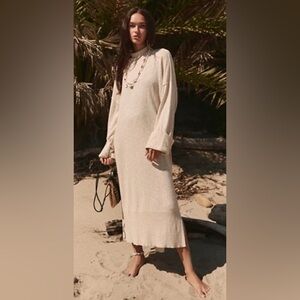 Free People Cream Midi Dress